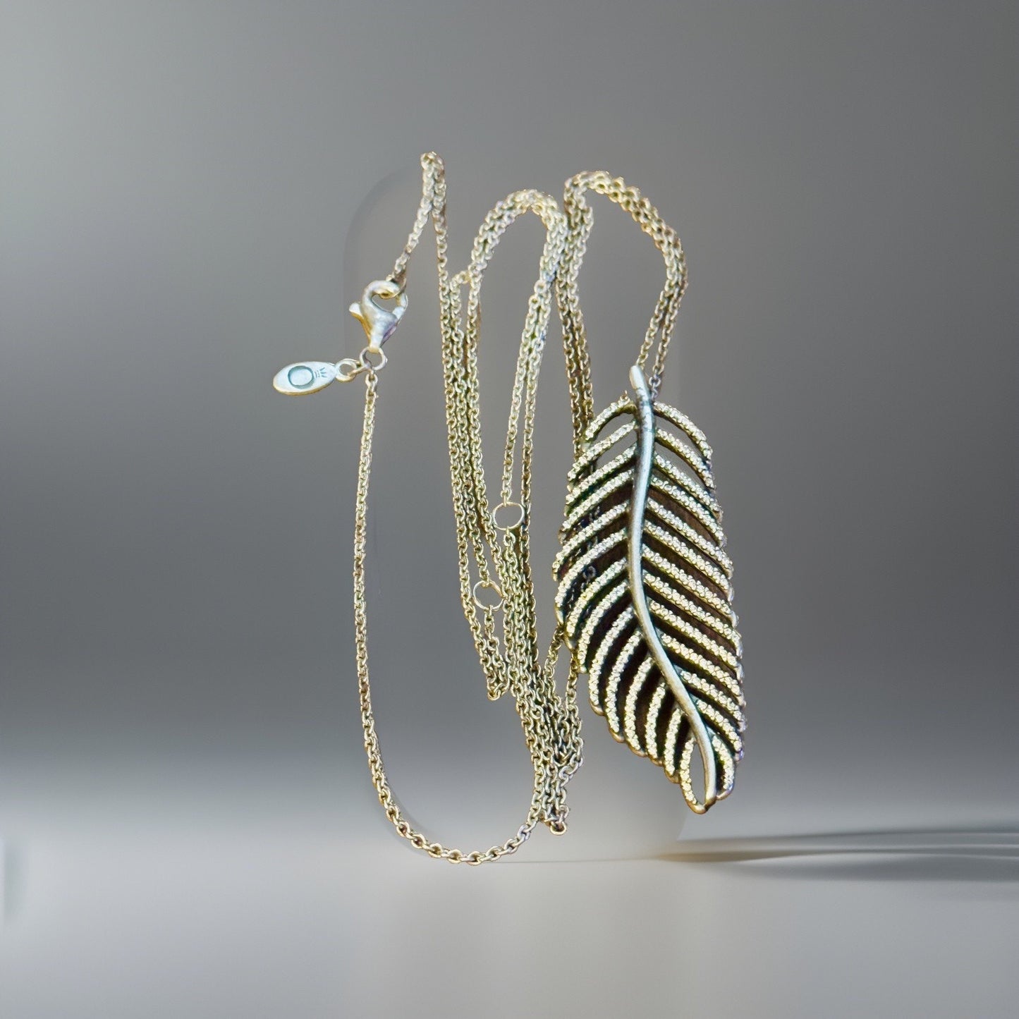 RETIRED Pandora Light As A Feather Sterling Silver Necklace 24” Adjustable Chain