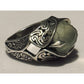 Vintage Carolyn Pollack Sterling Silver Green Prehnite Southwestern Ring Sz 7.5