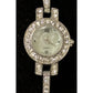 Vintage Y2K Rhinestone Sparkle Watch Mother Of Pearl NEEDS BATTERY Silver Tone