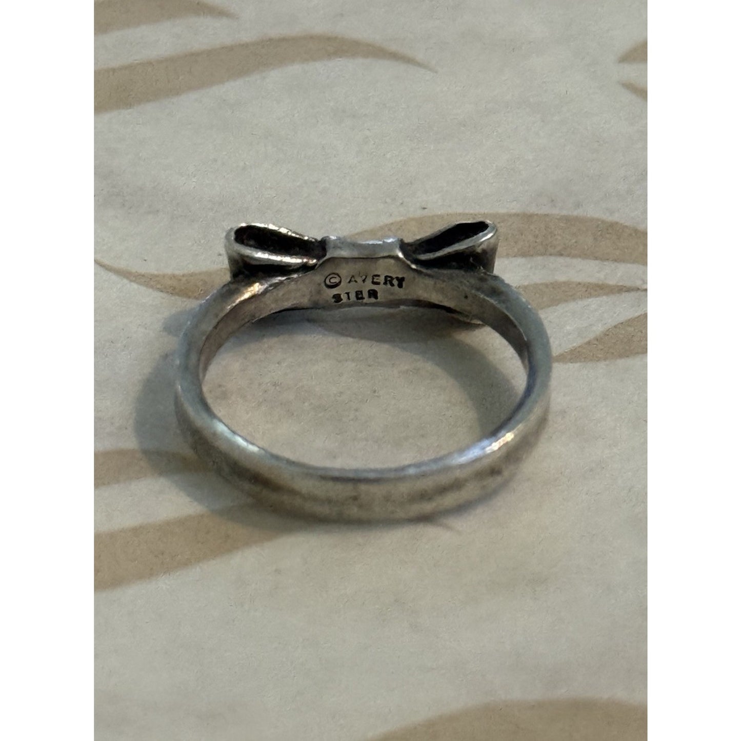 James Avery Retired Sterling Silver Bow Ring Size 1.5 Pre-Owned