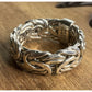 AK Turkey 925 Sterling Silver Byzantine Woven Band Ring Size 9.5 Unisex