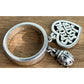 Retired James Avery Sterling Silver Double Dangle Ring Size 6 with 2 Charms