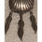 Vintage Native American Navajo Sterling Silver Feather Purple Sugilite Earrings