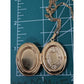 Vintage Gold Tone Cameo Locket Necklace Red White Resin Oval Hinged 18”