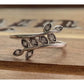 IBBC Sterling Silver Leaf Vine Wrap Ring 925 Marcasite Style Bypass Ring Size 7
