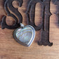 Sterling Silver Mother of Pearl Heart Pendant 925 Iridescent Shell Vintage Style
