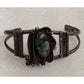 Vintage Navajo Sterling Royston Turquoise Cuff Bracelet Signed Artist KM 70s-80s