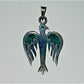 Vintage Sterling Silver Thunderbird Pendant Turquoise Chip Inlay ANT 925