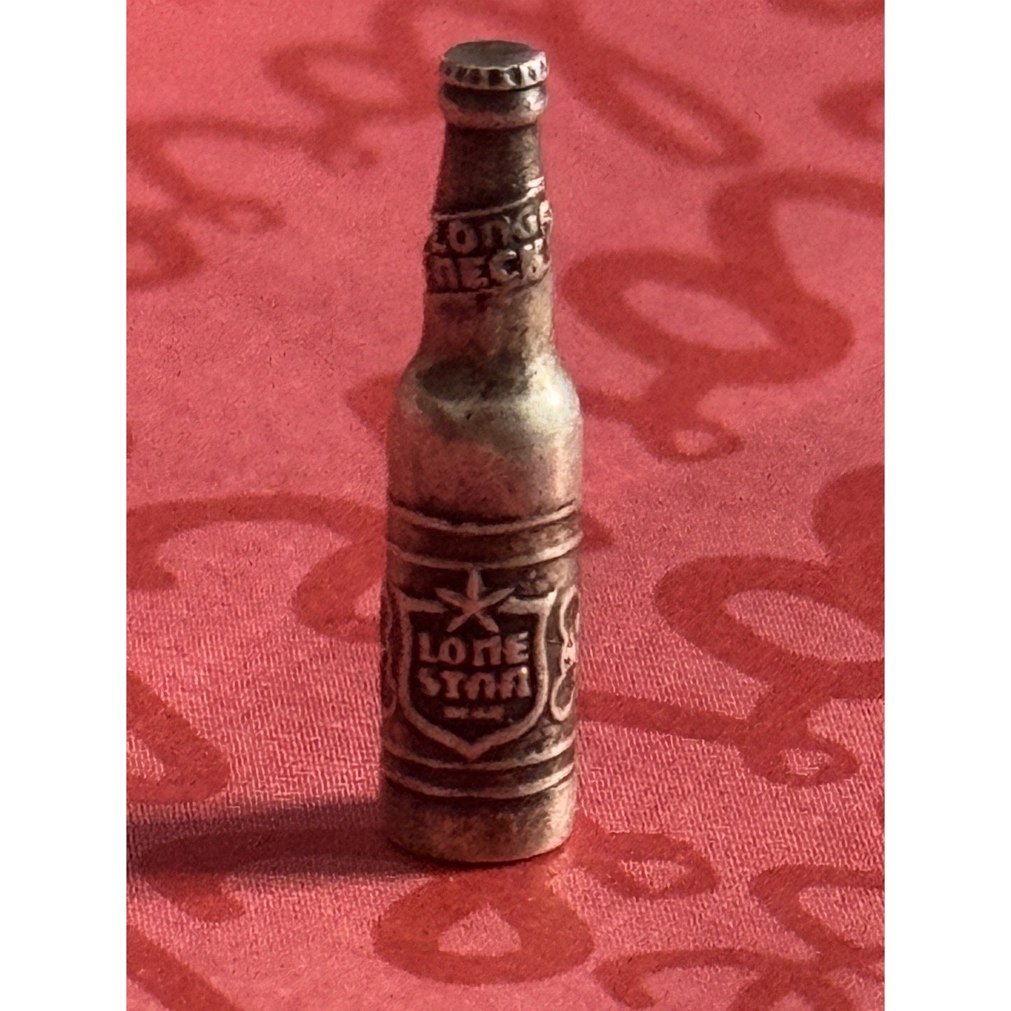 Pre owned James Avery Retired RARE HTF Sterling Silver LONE STAR BEER BOTTLE Pin Charm