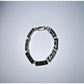 Vintage Mexican Sterling Silver 925 Malachite Inlay Panel Bracelet – Geometric