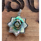 Sterling Silver Om Chakra Pendant 925 Abalone Shell Lotus Yoga Spiritual Jewelry