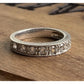 Sterling Silver CZ Eternity Band Ring Size 7.5 Milgrain Wedding Stack 925