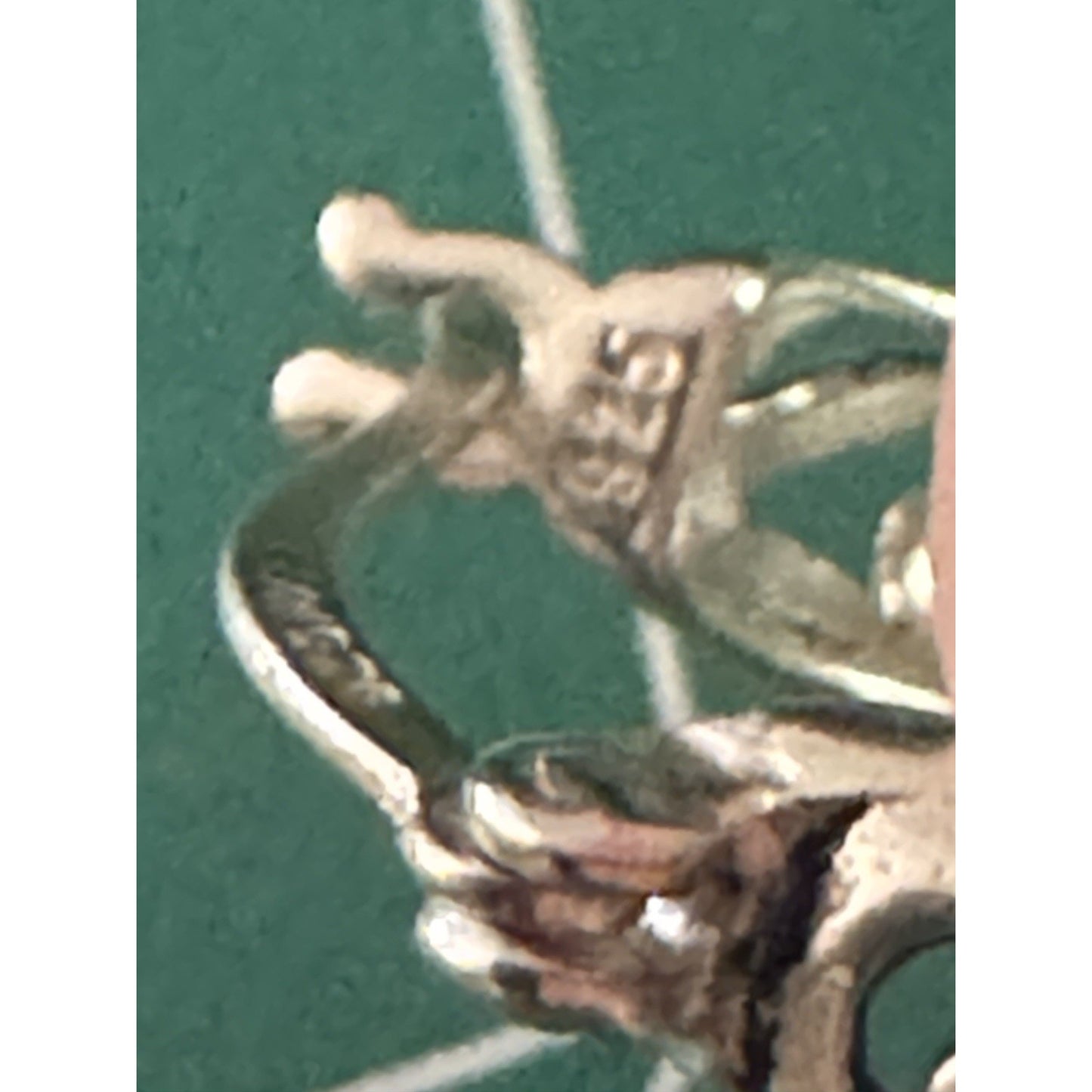 Vintage Sterling Silver Vine Hoop Earrings 925 TH Scroll Design Thailand 2.5g