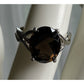 Vintage 925 Sterling Silver Smoky Quartz Statement Ring Size 7