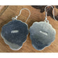 Vintage Native American Sterling 925 Black Onyx Heart Earrings Southwest 90s 13g
