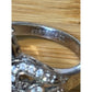 Vintage ESPO Sterling Silver Blue Topaz Ring Halo Joseph Esposito Size 8.5