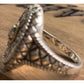 ATR 925 14K Gold Diamond Sterling Silver Ring Thailand Ornate Size 7.25