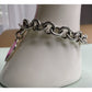 Vintage Sterling Silver Double Link Heart Charm Toggle Bracelet 40g