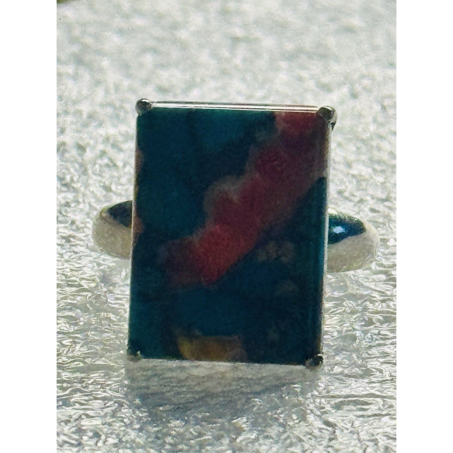 Sterling Silver 925 Turquoise Spiny Oyster Statement Ring Size 10, 6.2g