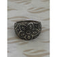 Pre owned James Avery Retired Sterling Silver Wide Beaded Floral Ring Size 9