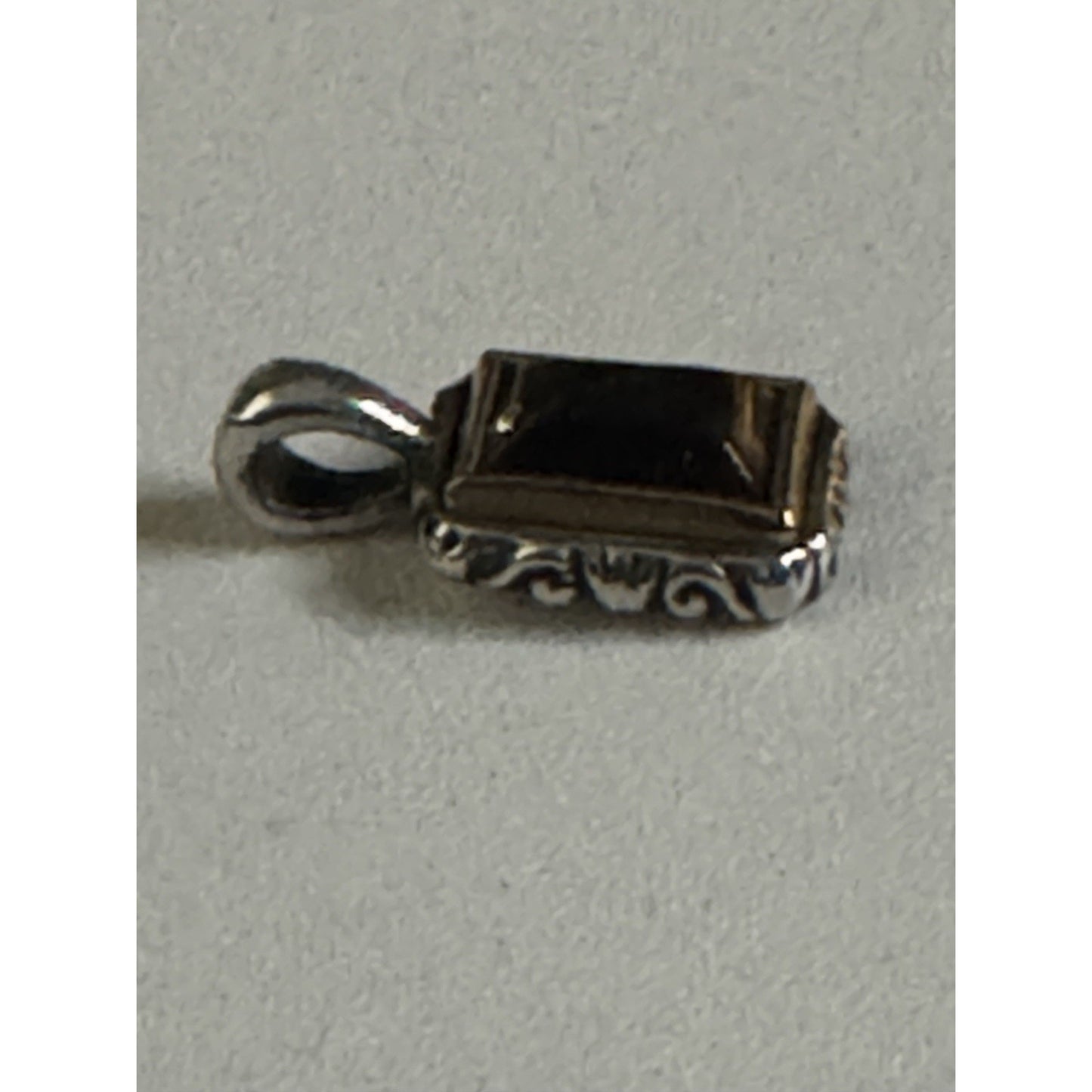 Pre owned James Avery Retired Graciela Smoky Quartz Pendant Sterling Silver And 14K gold