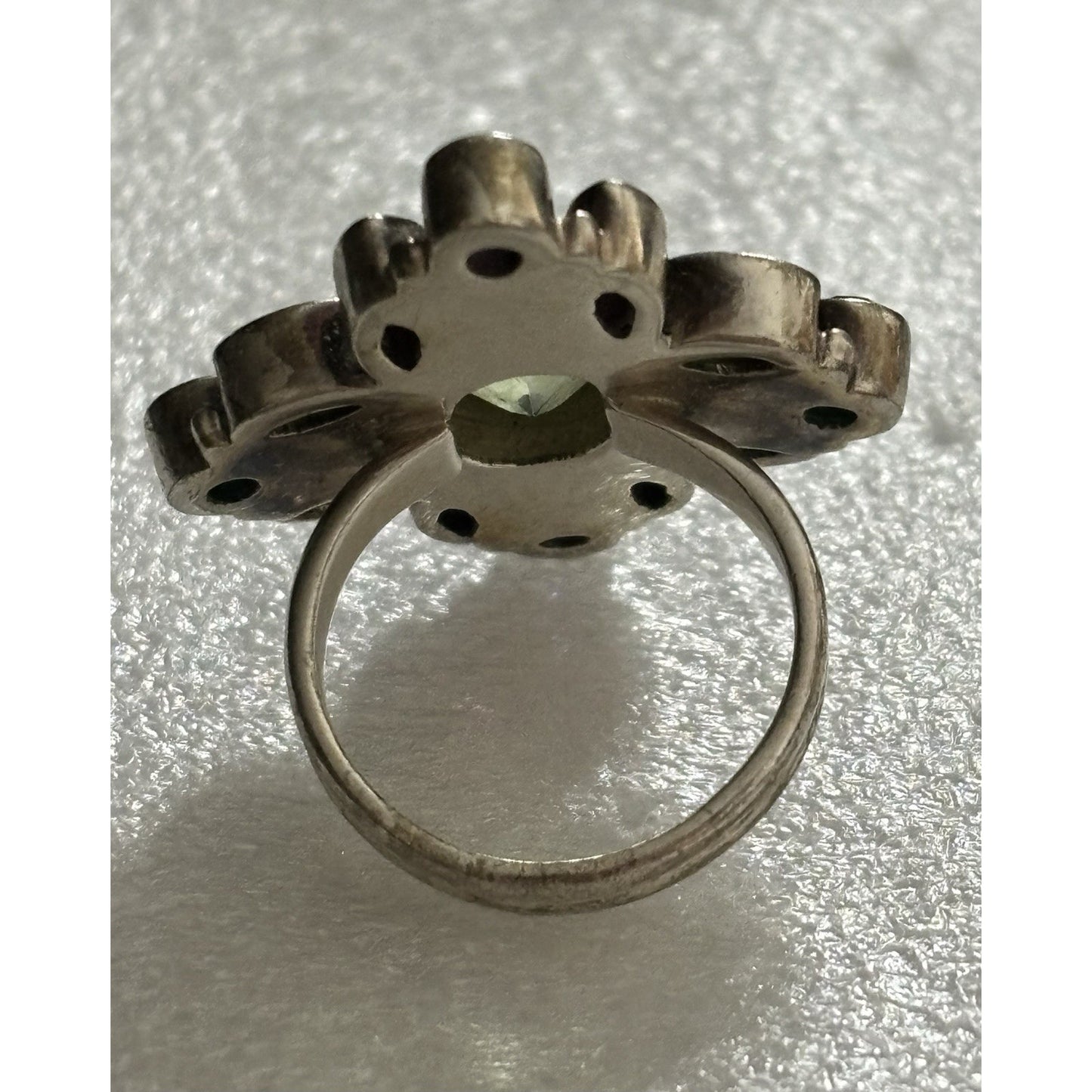 Nicki Butler Multi Gemstone Sterling Silver Ring 925 India Amethyst Garnet 7.5