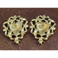 Vintage Avon Red Enamel Hearts & Bows Gold Tone Retro Valentine Jewelry Earrings