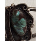 Vintage Navajo Sterling Royston Turquoise Cuff Bracelet Signed Artist KM 70s-80s