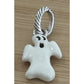 Brand New Brighton Halloween Retired SPOOKY White Enamel Ghost Charm Or Pendant