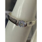 Vintage Sterling Silver 925 Signed SU Blue Topaz Flush Set Ring Size 7.5