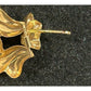 Vintage 14k Gold Door Knocker Post Dangle Drop Earrings