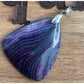 Large Banded Agate Pendant Purple Green Statement Stone Boho Freeform Pendant