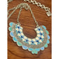 NWOT Brighton CASABLANCA GARDEN Blue Silver Reversible Pendant Necklace MSRP $68