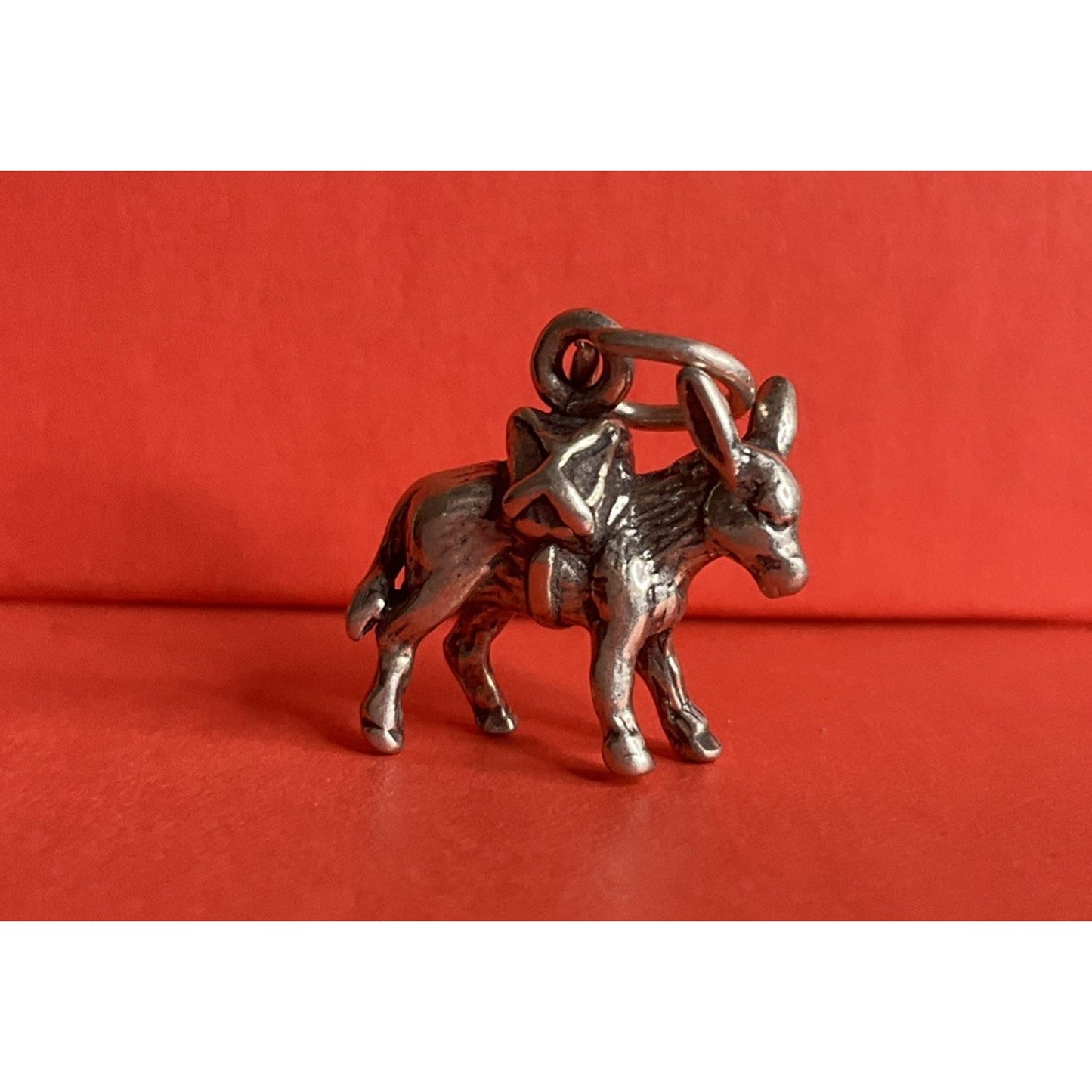 Vintage Sterling Silver Donkey Charm