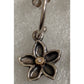 Retired Pandora Sterling And Gold Diamond Flower Changeable Earrings