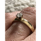 Pre owned James Avery 14k Gold Retired .25 Carat Diamond Solitaire Engagement Ring Sz 7.5