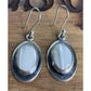 Vintage Sterling Silver Mother of Pearl MOP Dangle Drop Earrings 925