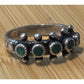 Vintage Sterling Navajo Sterling Green Turquoise Snake Eye Beaded 925 Ring Sz 6