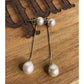 Sterling Silver Pearl Drop Earrings Long Dangle Minimalist
