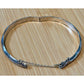 Vintage 925 Sterling Silver Bamboo Hinged Bangle Etched Bracelet Safety Chain
