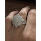Judith Ripka Sterling Silver 925 Pave CZ Dome Statement Ring Size 5.5