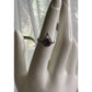 Vintage 925 Sterling Silver Purple Amethyst Cabochon Ring