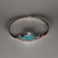 Artisan Sterling Silver 925 Turquoise Bangle Bracelet Southwest Style 9g Size M