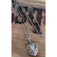 Sterling Silver Filigree Heart Pendant Necklace 925 Floral Scroll