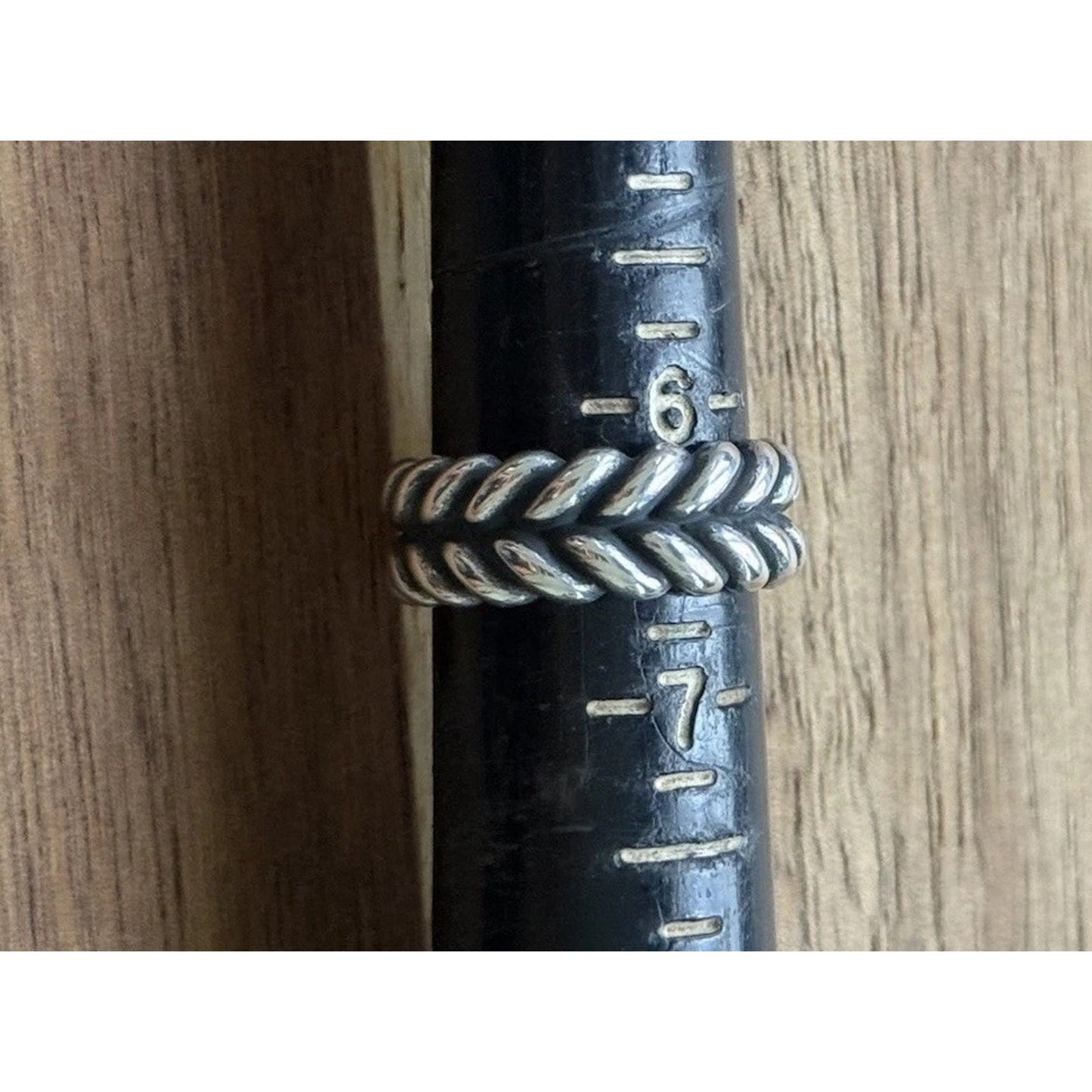 James Avery Retired Sterling Silver Double Braided Rope Ring Size 6.5