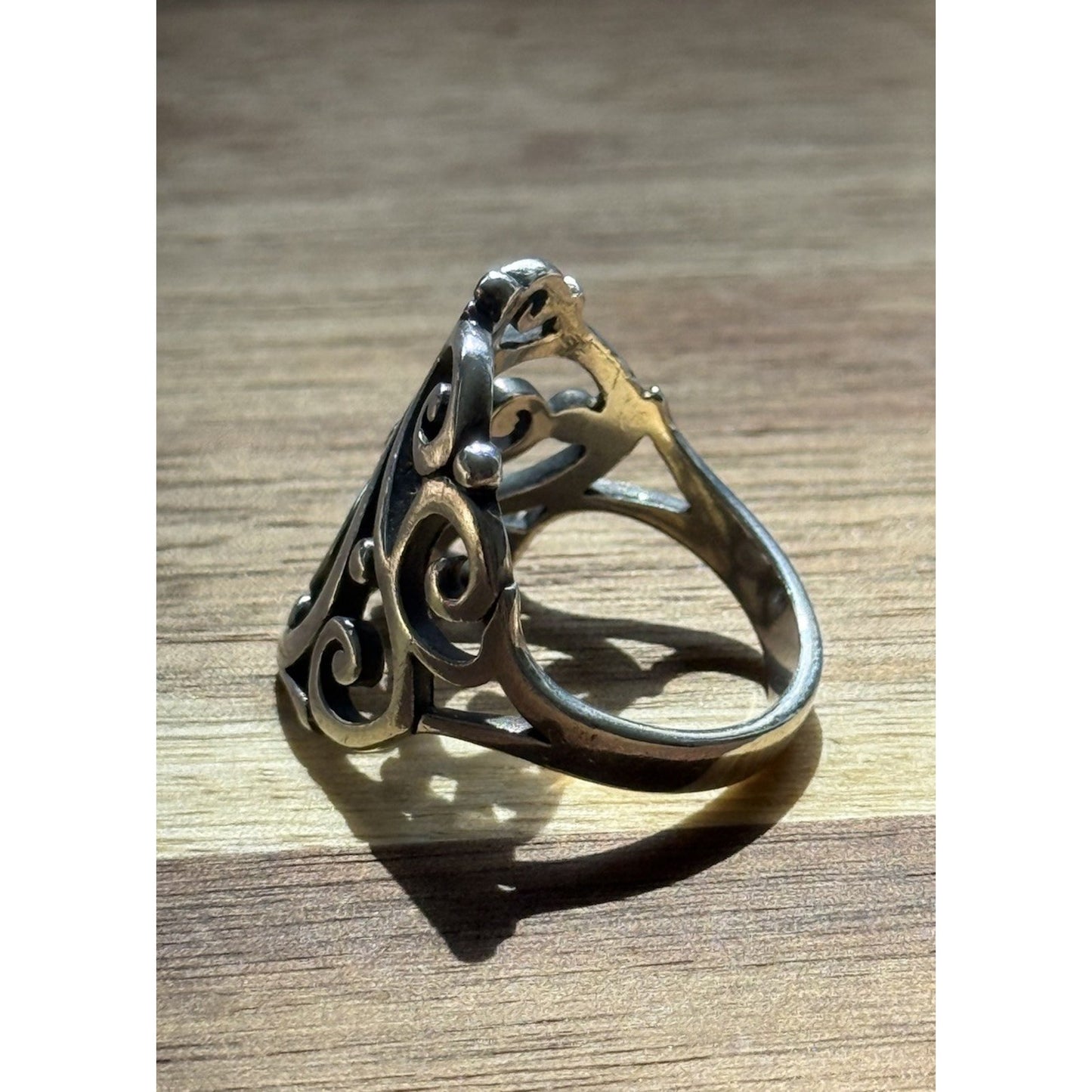 Retired James Avery Open Sorrento Sterling Silver Ring Size 7