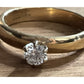 Pre owned James Avery 14k Gold Retired .25 Carat Diamond Solitaire Engagement Ring Sz 7.5