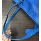 Coach Peyton Leather Cerulean Blue Zip Top Tote Bag Purse