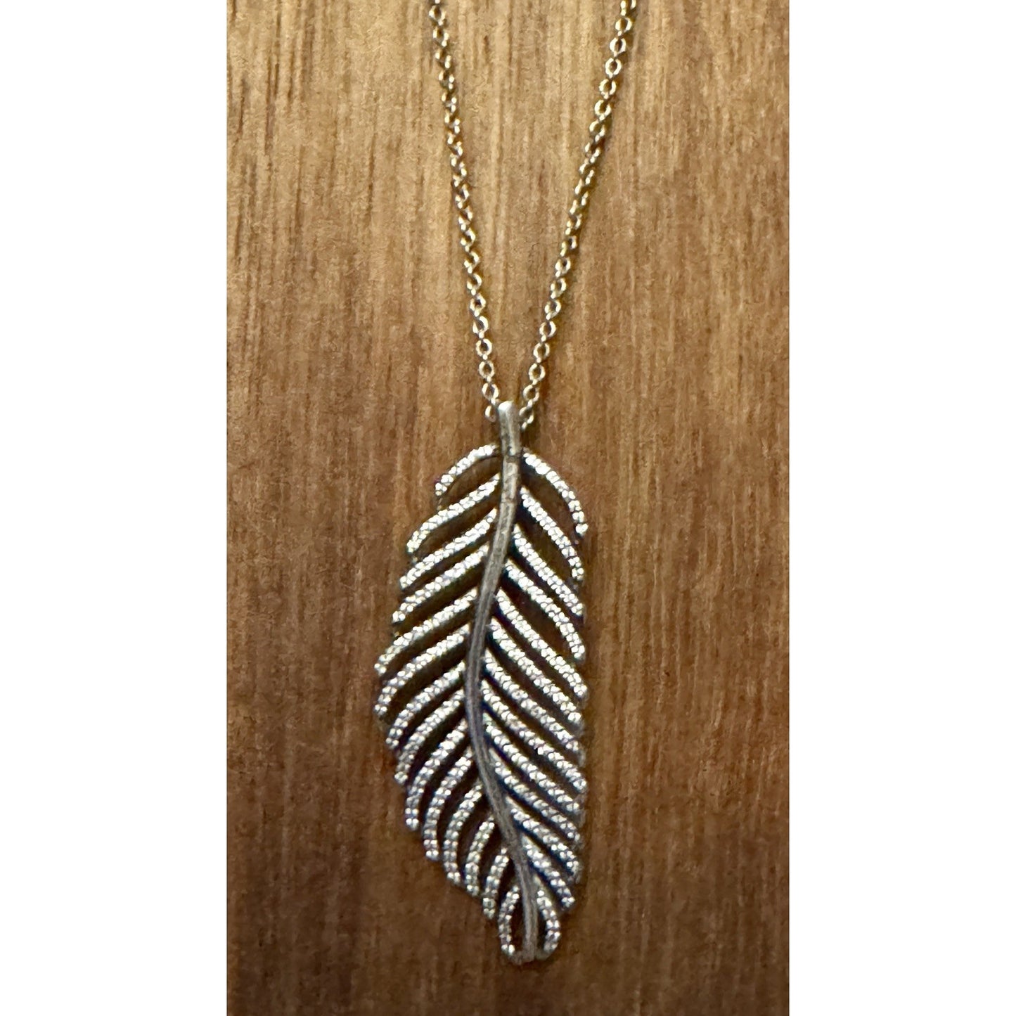 RETIRED Pandora Light As A Feather Sterling Silver Necklace 24” Adjustable Chain