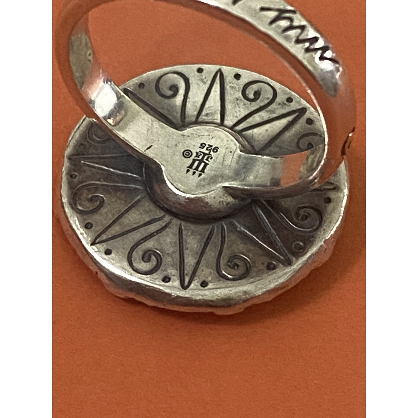 Pre owned James Avery Retired HTF Sterling Silver YOU ARE MY SUNSHINE Sun Ring Size 9